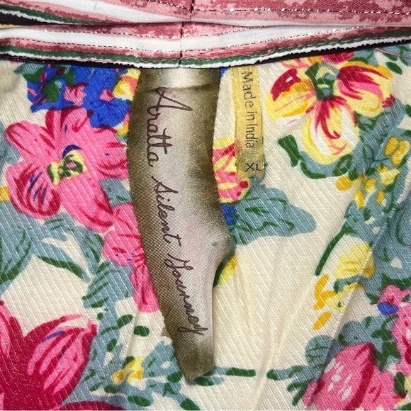 Aratta Silent Journey I Will Meet You at Maxi Nonclosure Duster Floral Sz XL - Picture 7 of 8